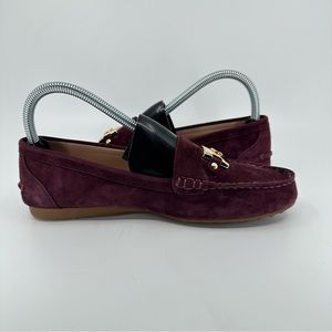 Kate Spade Burgundy Carmen Suede Loafers Size 7